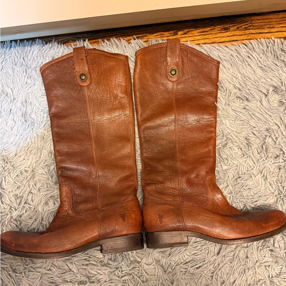 Frye Brown Leather Tall Boots